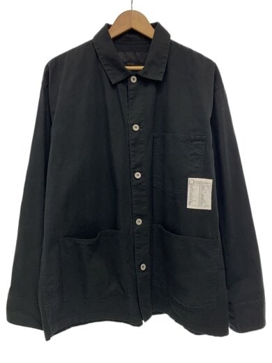 商品画像：24SS/SHORT COVERALL JACKET/カバーオール/L/コットン/BLK/無地 1