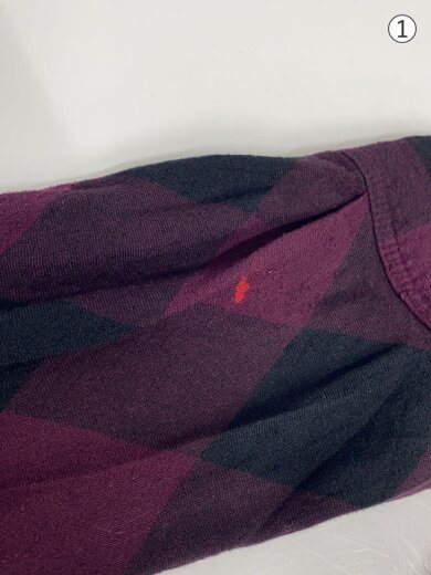商品画像：長袖シャツ/2/レーヨン/RED/チェック/スタッズボタン/14408-2 7