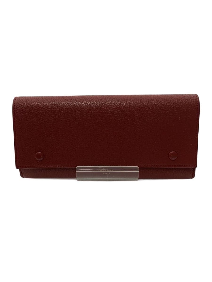 CELINE / 長財布/レザー/RED/レディース/u-tn-0188