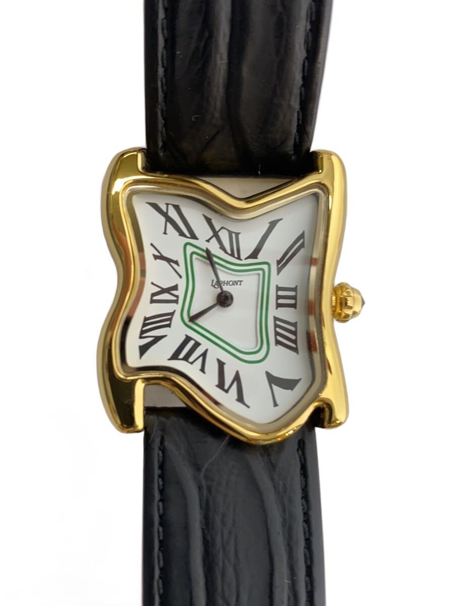 その他ブランド / LAPHONT/クォーツ腕時計/アナログ/レザー/WHT/ブラック