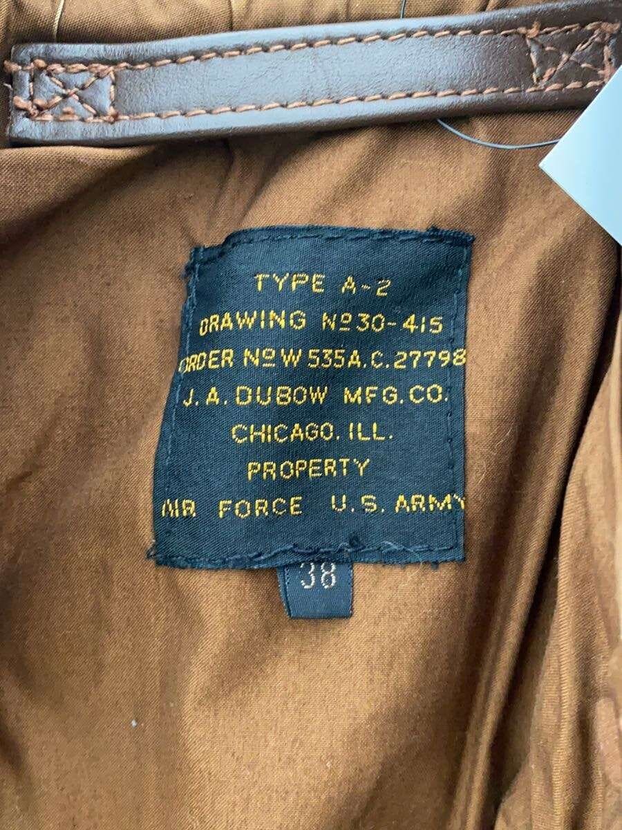 J.A.DUBOW / A-2/フライトジャケット/38/レザー/BRW/無地/30-415