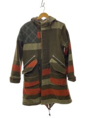 モッズコート/M/ウール/カーキ/