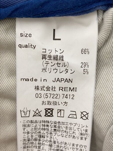 画像：REMI RELIEFチノストレッチカラーイージーパンツ/ボトム/L/コットン/ブルー/RN3003SDE//6
