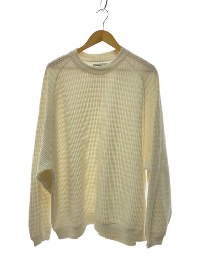商品画像：MYSTERY GAUGE CREW KNIT/ニット・セーター(薄手)/XL/ポリエステル/WHT/無地 1