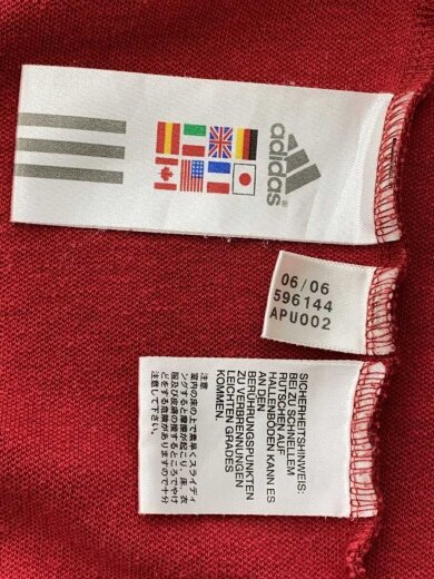 商品画像：トラックジャケット/ジャージ/XO/コットン/レッド/ライン/ロゴ/596144 4