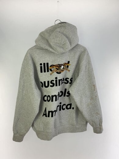 商品画像：25FW/ANTIHERO Hooded Sweatshirt/パーカー/L/コットン/グレー 2