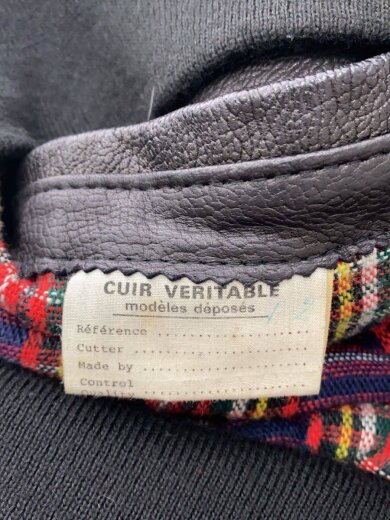 商品画像：70s/フランス製/レザージャケット・ブルゾン/レザー/ブラウン 4