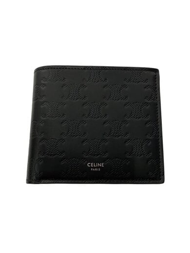 商品画像：トリオンフエンボス/2つ折り財布/レザー/ブラック/メンズ/10B653FQB 1