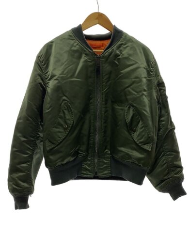 商品画像：フライトジャケット/L/ナイロン/KHK/無地/MA-1-1500 1