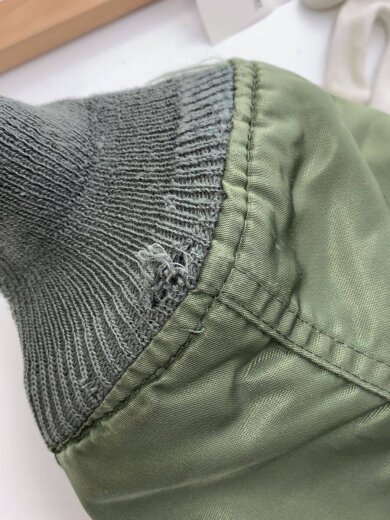 商品画像：フライトジャケット/L/ナイロン/KHK/無地/MA-1-1500 6