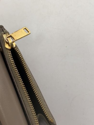 商品画像：3つ折り財布/金金具/レザー/GRY/レディース/箱有// 6