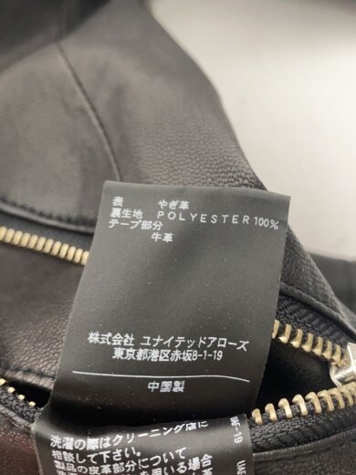 商品画像：シングルライダースジャケット/L/山羊革/BLK/無地/1225-199-6610 5