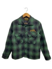 ジャケット/S/ウール/GRN/チェック