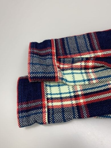 商品画像：長袖シャツ/M/コットン/NVY/チェック/SIN22 5