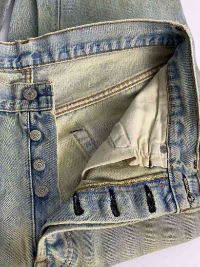 商品画像：501/66後期/スモールe/不均等V/リペア有/--/デニム/BLU/無地 3