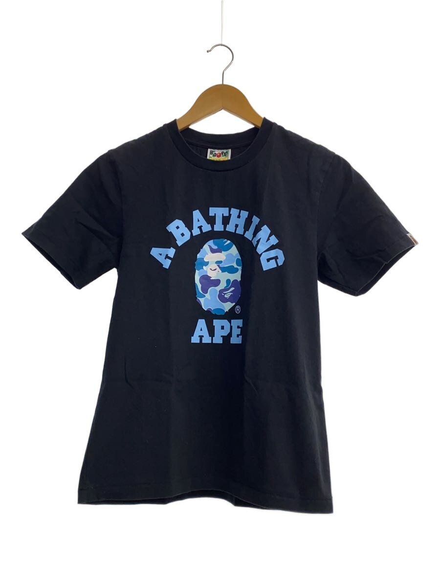 A BATHING APE / Tシャツ/S/コットン/BLK/無地/001TEL302005L