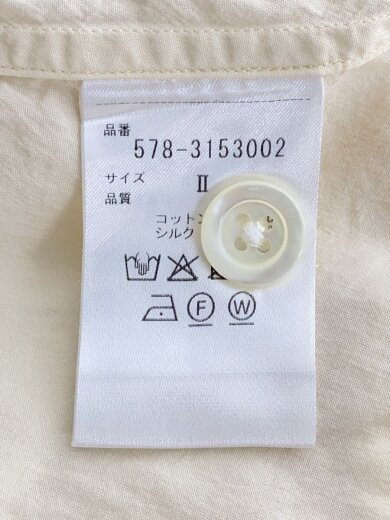 商品画像：長袖シャツ/2/コットン/IVO/無地/578-3153002 4