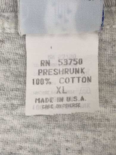 商品画像：Six Flags/Tシャツ/XL/コットン/GRY/無地 4