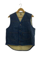 70s/内ボアベスト/M/デニム/IDG