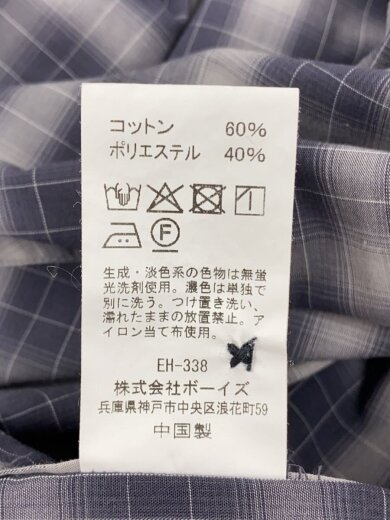 商品画像：長袖シャツ/40/コットン/GRY/チェック/TY62-120-01/DT-B0398// 4