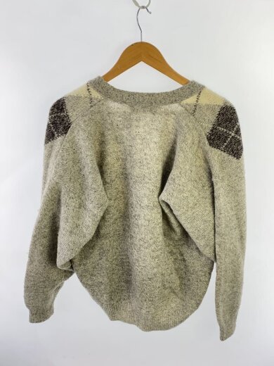 商品画像：SHETLAND ISLANDS/カーディガン(厚手)/L/ウール/GRY/チェック 2