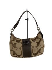 ストライプ・デミ・クロスボディ_シグネチャー_ベージュ/キャメル