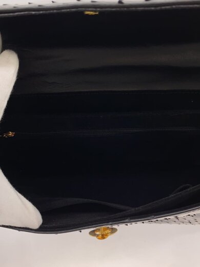 商品画像：ハンドバッグ/レザー/BLK/オーストリッチ 5