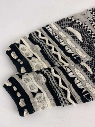 商品画像：ニット・セーター(厚手)/L/コットン/ブラック/3Dニット/カナダ製 6