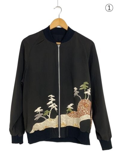 商品画像：OUN/着物リメイクジャケット/M/ブラック// 5