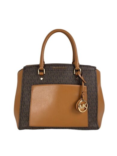 商品画像：トートバッグ/レザー/BRW/総柄 1