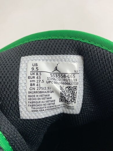 商品画像：AIR JORDAN 1 LOW/27.5cm/グリーン/553558-065 5