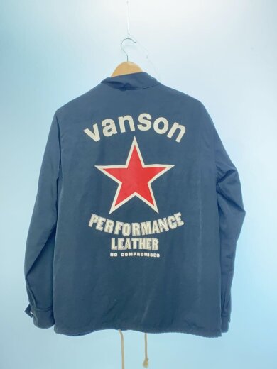 画像：VANSONフリースジャケット/L/ポリエステル/BLK/無地2