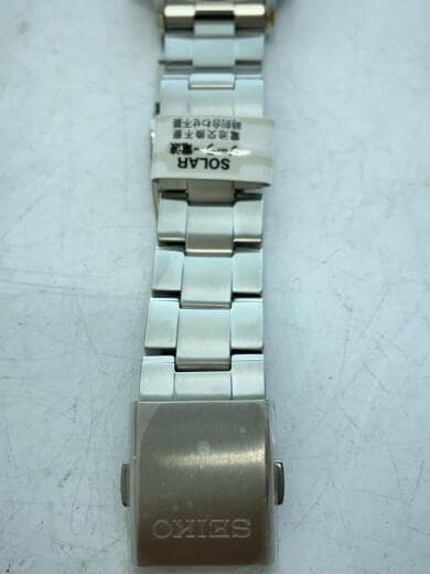 画像：SEIKOソーラー腕時計/アナログ/ステンレス/BLK/SLV/7B52-0AF06