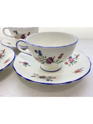 商品画像：カップ&ソーサー/6点セット/WHT 3