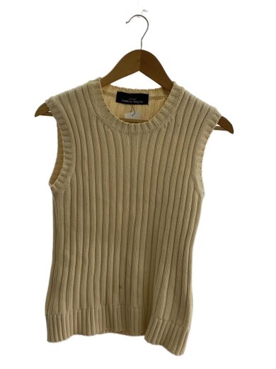 商品画像：ニットベスト(厚手)/FREE/ウール/WHT/無地 1