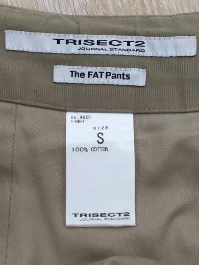 画像：JOURNAL STANDARD TRISECT60/3 ギャバジンオーバーサイズツータックパンツ/ワイドパンツ/S/コットン/BEG/無地3
