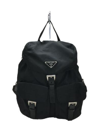 画像：PRADAリュック/ナイロン/BLK/プラダ/フラップ淵ヤブレ/ベルトシワ/金具サビ1