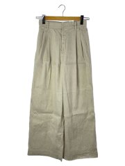 24ss/ストレッチリネン2タックワイドパンツ/36/リネン/GRY/ggs-24440-a