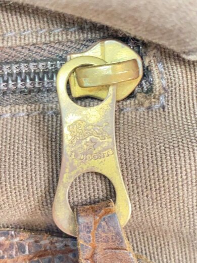 画像：IL BISONTEトートバッグ/レザー/BRW/スネーク型押し5