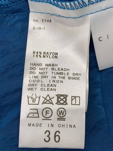 商品画像：22SS/FRILL COLLAR DRESS/36/レーヨン/BLU/22-040-042-5040-1-0// 4