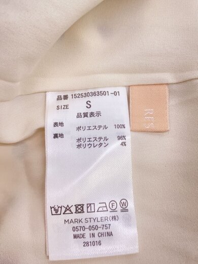 商品画像：半袖ワンピース/S/ポリエステル/WHT/ドット// 3