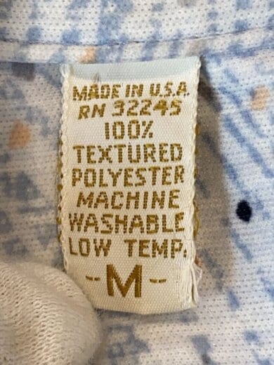 商品画像：70s/USA製/オープンカラーシャツ/半袖シャツ/M/ポリエステル/BLU/総柄 3