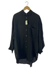 Sheer Silk Prime-Over Shirt Coat/BLK/11231311223