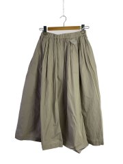 メモリータフタランダムタックスカート/38/ポリエステル/BEG/21-060-900-5820-4-0