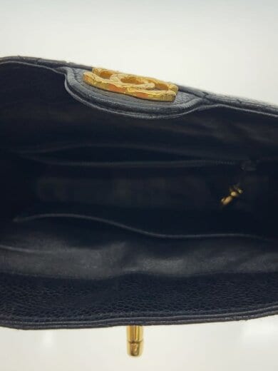 商品画像：ターンロック・ショルダーバッグ マトラッセ キャビアスキン/レザー/BLK 6