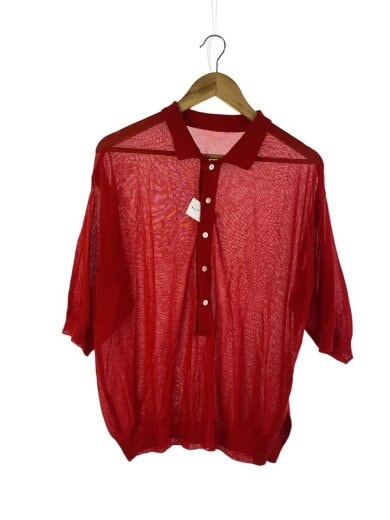 商品画像：ニットポロシャツ/--/コットン/RED/EH36KN-02-23.// 1