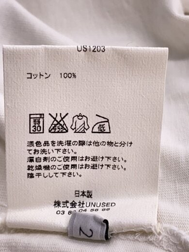 商品画像：Tシャツ/2/コットン/WHT/us1203// 5