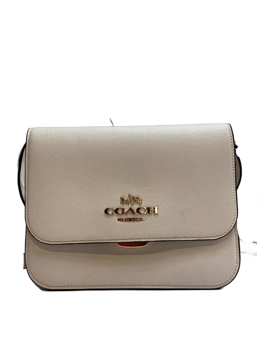 COACH / ブリンフラップクロスボディ/レザー/WHT/無地/C5632