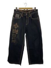 リベットデザイン/ボトム/32/デニム/BLK