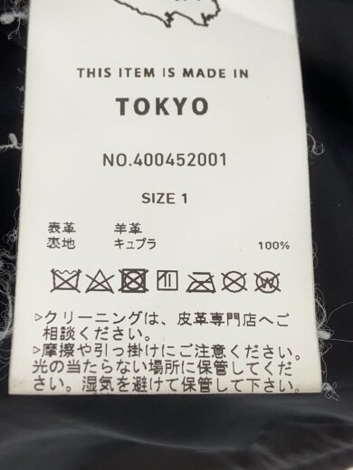 商品画像：シングルライダースジャケット/1/羊革/BLK/400452001 4